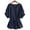 Navy, variant on Outfmvch Linen Blouse V Neck Blouses Cotton Dress Shirt V Neck Button Tunic Tshirt Casual Tunic Tops V Neck Embroidered Shirt Collared Roll Up Navy L