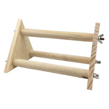 Parrot Play Wood Stand Bird Perch Cage Accessories Platform Bird Play Stand Table Playstand for Canaries Lovebirds Indoor Outdoor Cockatiels