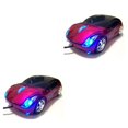 thumbnail image 3 of Transemion Universal Fast Speed Car Shaped Wired Ergonomic Optical Mouse Replacement Home Hotel 3 Keys Gaming Computer Mice Show as Picture 2Set, 3 of 6
