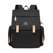 Siruishop Diaper Bag Backpack for Mom Large Capacity with Changing Pad Travel Bag black