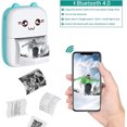 thumbnail image 2 of Mini Printer Portable, Rechargeable Battery Equipped Inkless Sticker Printer for Multipurpose Printing, Clear Printing with Thermal Paper Included, Compatible with iOS + Android, 2 of 6