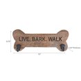 thumbnail image 2 of Wood Bone Shape Live Bark Walk With 2 Black Hooks, 2 of 4