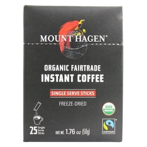 Mount Hagen - Bio Fairtrade Café instantané Gelée Séchée Serre unique - 25 Bâton(s)