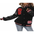 thumbnail image 5 of Vestes de Baseball pour Femmes en Cuir à Manches Longues avec Lettres, 5 of 5