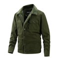 thumbnail image 1 of RXIRUCGD Veste Décontractée à Manches Longues pour Hommes, Verte, Taille : 2TG, 1 of 8