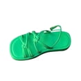 thumbnail image 2 of Mefallenssiah Women'S Solid Color Comfortable Slippers Round Head Button Up Beach Sandals, 2 of 4