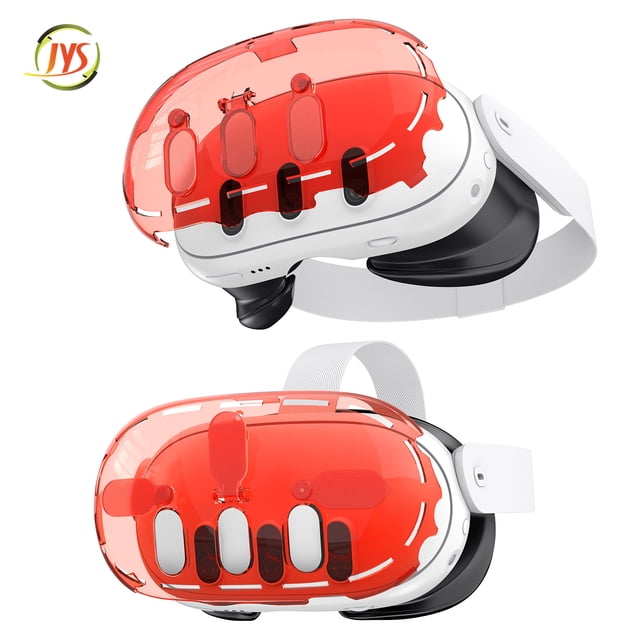 JYS Crystal Clear Protective Case & Lens Privacy Cover for Meta Quest 3 - Anti-Scratch VR Headset Shell, Dustproof Lens Guard, Easy Install Accessory Set