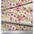thumbnail image 2 of Soimoi Tissu Popeline de Coton Imprimé Floral Cosmos 1 Yard 56 Pouces de Large, 2 of 3
