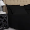 thumbnail image 4 of 300 Thread Count 100% Egyptian Cotton 4-Piece Bed Sheet Set (1 Flat, 1 Fitted Sheet, 2 Pillow Covers) 24 Inches Deep Pocket Solid Pattern, 4 of 6