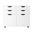 thumbnail image 4 of Winsome Halifax 2 Section Mobile Storage Cabinet, White, 4 of 9