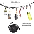 thumbnail image 3 of CQCYD Camping Rope Lanyard, Outdoor Tent Storage Hanging Belt, 19 Loop D-Ring Clothesline for Camping Gear, Multi-Purpose Straps for Equipment Organization, Durable Polyester Fabric Utility Cord, 3 of 9