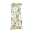 thumbnail image 4 of PMVFHDE Robe Florale Printemps Été pour Filles / Col Rond Sans Manches Tenue Décontractée / Tenue de Fête Légère pour Tout-Petits à Préadolescents 1reen, 7-8, 4 of 5