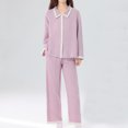thumbnail image 1 of LSLJS Ensemble de Pyjama pour Femme à Col Rabattu, Tenue d'Intérieur, Haut à Manches Longues, Pantalon, Nuisette de Pyjama, Ensembles de Pyjama pour Femmes, Cadeaux pour Femmes, 1 of 7