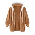 thumbnail image 5 of DPTALR Chandail à Fermeture Éclair pour Femmes, Col en V, Manches Longues, Blouse à Capuche, Chandail en Molleton, 5 of 5