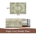 thumbnail image 2 of -Area Rug X Rugs for Living Room- Machine Washable Rug-Soft Living Room Rug-Vintage Non Slip Carpet-Rugs for Bedrooms Dining Room Living Room Office, 2 of 7