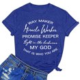 thumbnail image 5 of B91xZ Hauts et Blouses pour Femmes Chemises Décontractées Col Rond Coupe Ample Blouses, Bleu TG, 5 of 5