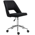 thumbnail image 1 of Vinsetto Armless Office Chair Swivel Computer Desk Chair, Black, 1 of 10