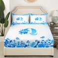 thumbnail image 3 of Erosebridal Monogrammed Bed Sheets Set Queen Size,Personalized Initial Bedding Queen Size,Letter Decoration,Ultra Soft,4 Pieces, 3 of 7