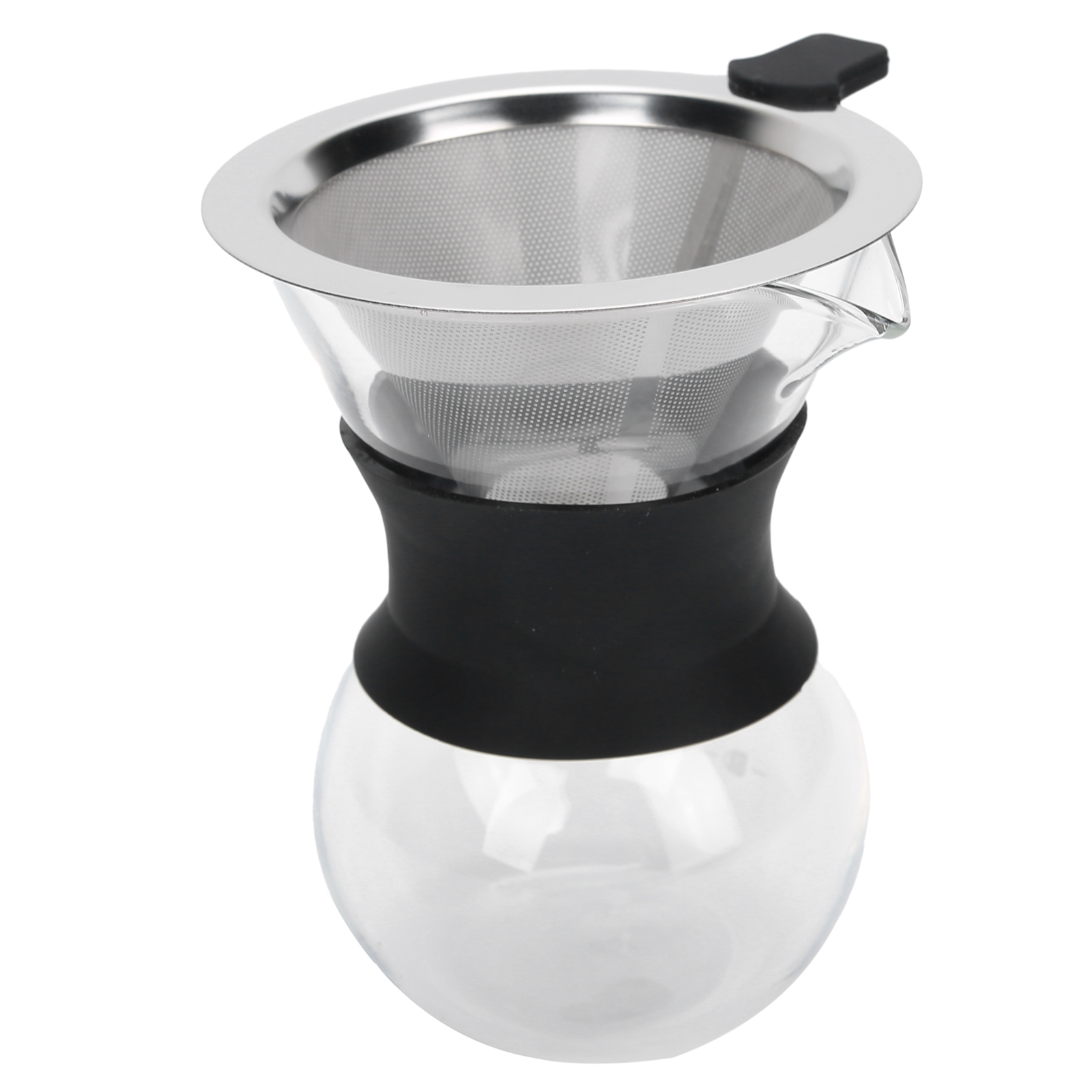 Cafetière à Verser, Cafetière en Verre Réutilisable Accessoire de Café Cafetière avec Filtre Confort Ultime