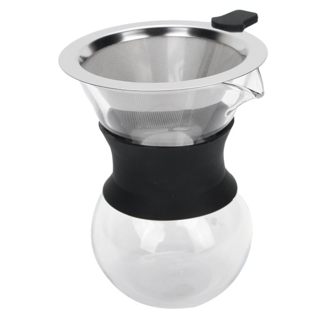 Cafetière à Verser, Cafetière en Verre Réutilisable Accessoire de Café Cafetière avec Filtre Confort Ultime