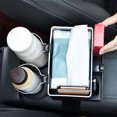 thumbnail image 4 of Kyusrd Car Accessories Tools Deals!Car Armrest Storage Box Water Cup,New Car Seat organizer With Cup,Multifunctional Car Console Side organizer for Water Cup Paper Towels Cellphone, 4 of 7