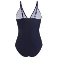 thumbnail image 2 of Women‘s Slimming One Piece V-Neck Front Cross Swimsuit Tummy Control Tankini Bathing Suits  Size S-2XL, 2 of 6