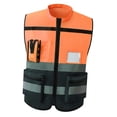 thumbnail image 3 of mmirethe High Visibility Vest Breathable Work Road Vest Orange Reflective Safety XL Lightweight, 3 of 6
