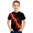thumbnail image 2 of PMVFHDE T-Shirt Camouflage à Manches Courtes pour Garçons et Filles avec Imprimé Graphique, Col Rond, Haut Décontracté pour Enfants Design Unisexe Séchage Rapide Orange, 4-5 Ans, 2 of 3