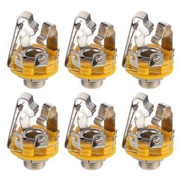 6pcs Guitar Jack 6.35mm Electric Guitar Jack Stereo Electric Guitar Input Jack