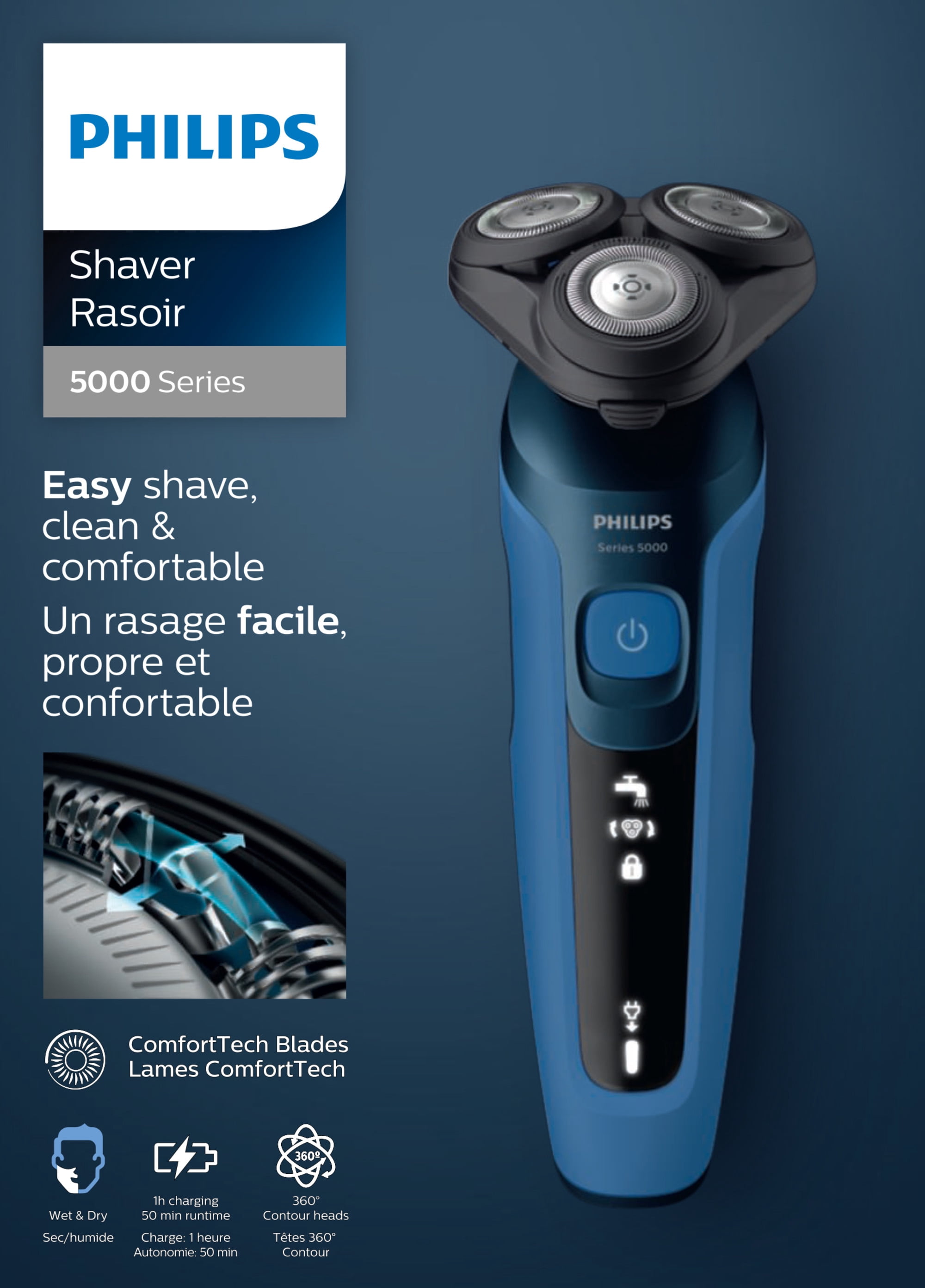 Philips Series 5000, Wet & Dry Electric Shaver, S5466 - Walmart.ca