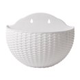thumbnail image 1 of Plant Flower Pot Wall Planter Flowerpot Gift Imitation Rattan Planters Balcony Hanging Indoor Outdoor Semicircular Vase, 1 of 22