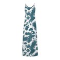 thumbnail image 5 of CEHVOM Robes d'Été pour Femmes Décontractées Boho Imprimées à Bretelles Anneau Plage Longue Robe Maxi avec Poches, 5 of 5