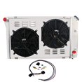 thumbnail image 2 of 4 Row All Aluminum Radiator+2X12" Fans Shroud+Thermostat Kits For 1977-1982 Chevy Corvette C3 350 305 V8, 2 of 4