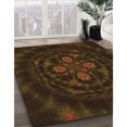 thumbnail image 3 of Ahgly Tapis d'Intérieur Lavable en Machine Carré Transitionnel Brun Bronze Foncé, 6 Pieds Carré, 3 of 7
