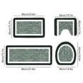 thumbnail image 3 of Bathroom Rugs Sets 4 Piece With Lid Cover Bathroom Shower Rugs With U Shaped Toilet Mat Absorbent Microfiber Plushes Non Slip Bath Rugs Washable Rug, 3 of 7