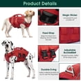 thumbnail image 3 of Kuoser Dog Life Jacket, Reflective and Adjustable Life Vest for Small Medium Large Dogs Red, XS, 3 of 8