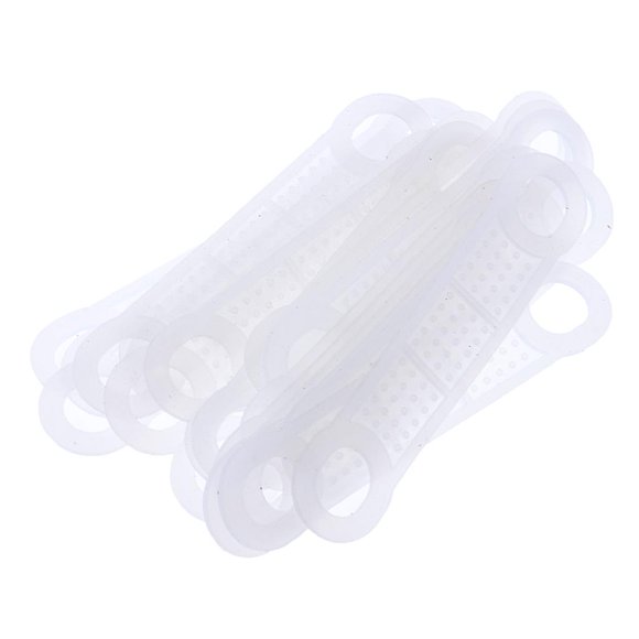 50pcs Anti-slip Stripe Hanger Hanger Pads Silicone Anti-slip Non-slip Hanger Stopper - White L, Not Specified