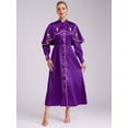 thumbnail image 2 of Manyakai Robe de Collation des Grades pour Femmes Juge Pasteur Robes Manches Longues Thème Halloween Fête Performance Violet 3TG, 2 of 8
