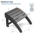 thumbnail image 2 of HDPE Outdoor Ottoman Foot Rest for Adirondack Chair, Weather Resistant Patio Footstool for Porch, Pool, Lawn and Backyard, 2 of 8