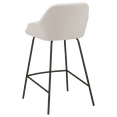 thumbnail image 4 of Bouclair Cream Fabric and Metal Counter Stool, 4 of 10