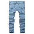 thumbnail image 2 of Men’s Ripped Skinny Fashion Biker Destroyed Slim Fit Denim Jeans Pants, 2 of 5
