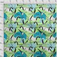 thumbnail image 4 of oneOone Rayon Lime Green Fabric Flamingo Craft Projects Decor Fabric Printed By The Yard 56 Inch Wide, 4 of 5