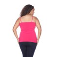 thumbnail image 4 of White Mark Universal PS132-05 Plus Size Lace Trim Tank Top, Fuchsia - One Size, 4 of 6