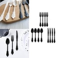 thumbnail image 2 of Thinsony Stylish Premium Plastic Forks Spoons and for Party Decor Silverware Black 18.5cm 1Set, 2 of 6