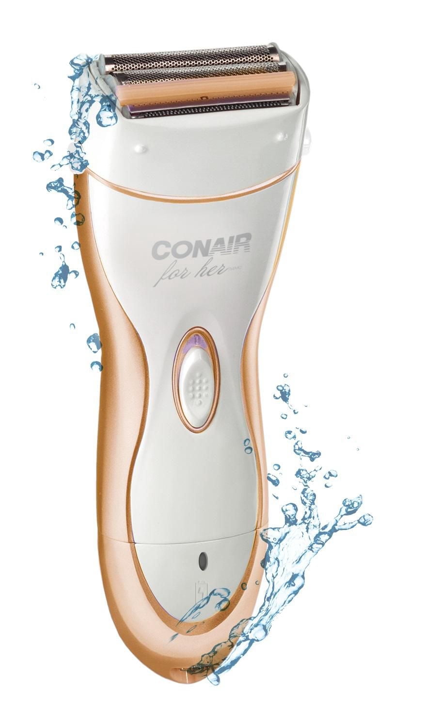 Conair for Her Wet/Dry Ladies Grooming Shaver, Rechargeable Dual‑Foil Shaver with Floating Cutters & Bikini Comb Guides