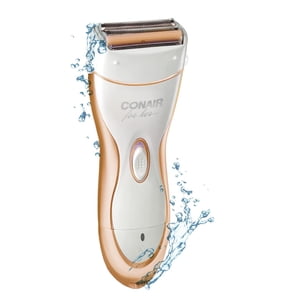 Conair for Her Wet/Dry Ladies Grooming Shaver, Rechargeable Dual‑Foil Shaver with Floating Cutters & Bikini Comb Guides