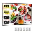 thumbnail image 1 of Yeacher 72 Inch Projector Screen 4:3 HD 4K Foldable Portable Double Sided Projection Anti-Crease Movie, 1 of 8