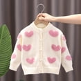 thumbnail image 1 of RXIRUCGD 1-8 Ans Mode Fille Patchwork en Forme de Cœur Ample à Boutons Col Rond à Manches Longues à Capuche Veste Décontractée/veste ( Beige, Taille : 120 ), 1 of 9