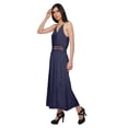 thumbnail image 4 of Moomaya Robe à Bretelles Spaghetti Fendue sur le Côté pour Femmes Grande Taille Vêtements Unis, 4 of 6