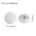 thumbnail image 2 of Unique Bargains 10pcs 16L Fabric Cloth Covered Button 10mm Round Metal Shank Sewing Buttons for Suits Dress Blouses, White, 2 of 5